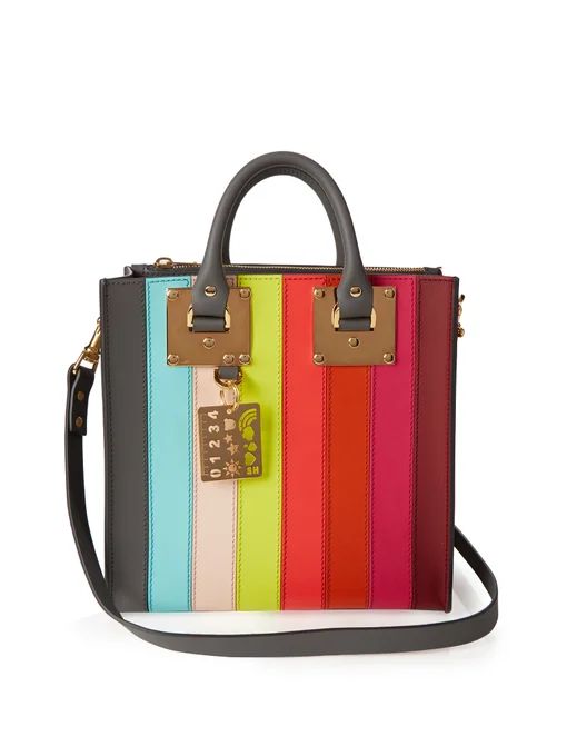 Albion Square striped leather tote | Sophie Hulme | Matches (US)