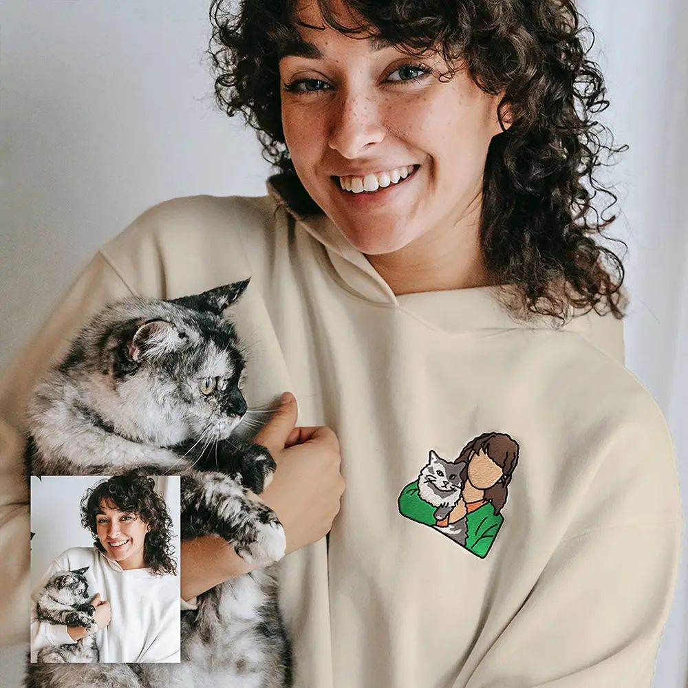 Pet Pic - Custom Colored Embroidery Hoodie | Lime & Lou (US)