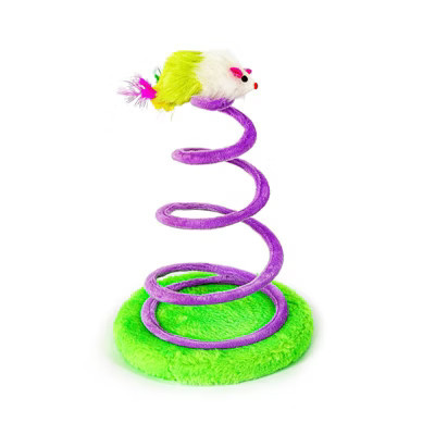 Interactive Cat Toy – Plush Mouse with Spring Coil and Feather Tail, Bouncy Teaser for Indoor Cats & Kittens | Target