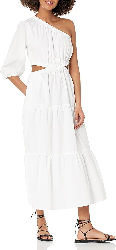 The Drop Women's April One-Shoulder Cutout Tiered Midi Dress | Amazon (US)