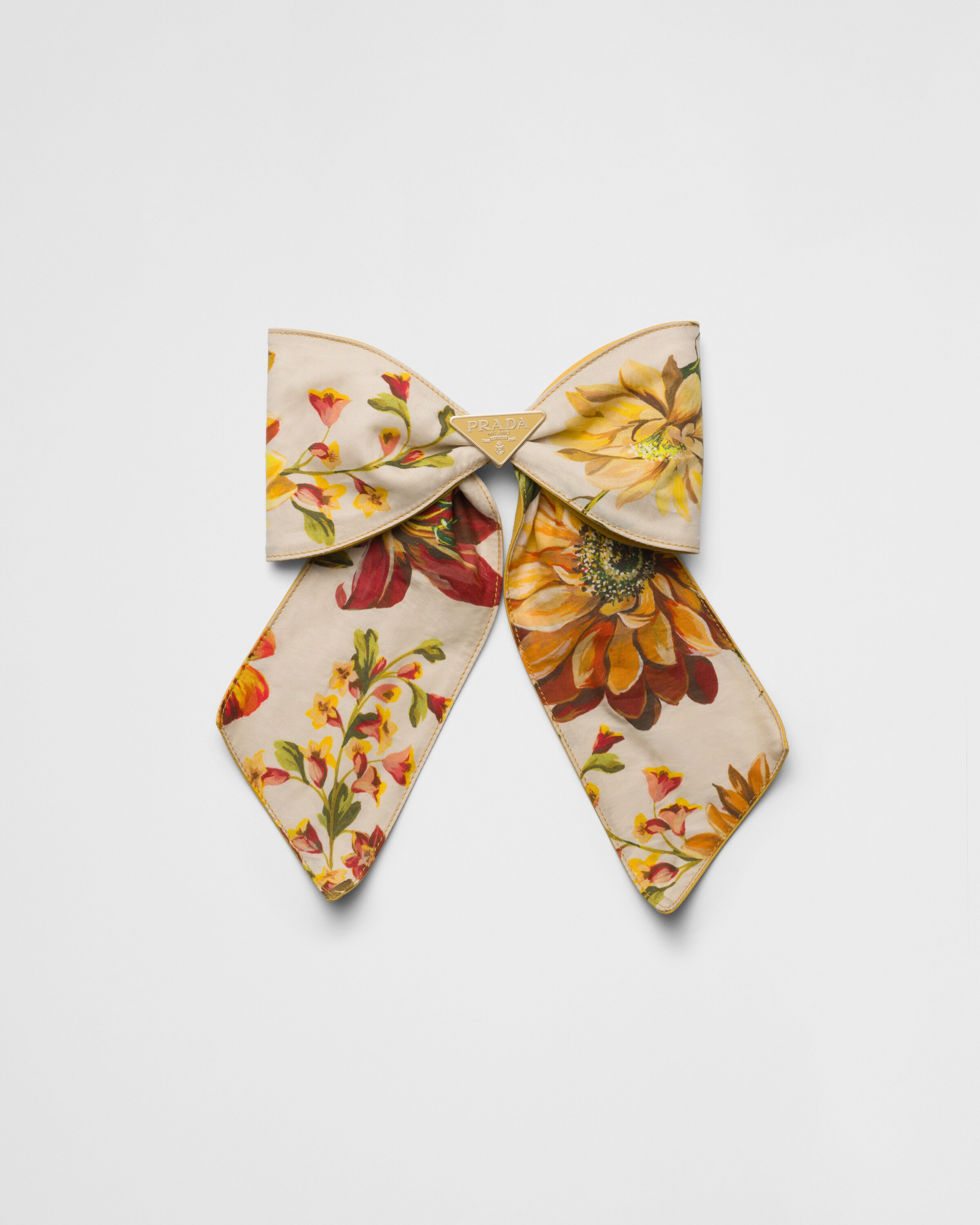 Printed fabric hair clip | Prada US