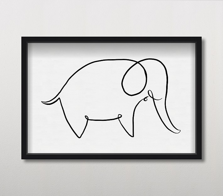 Elephant Outline Wall Art | Pottery Barn Kids