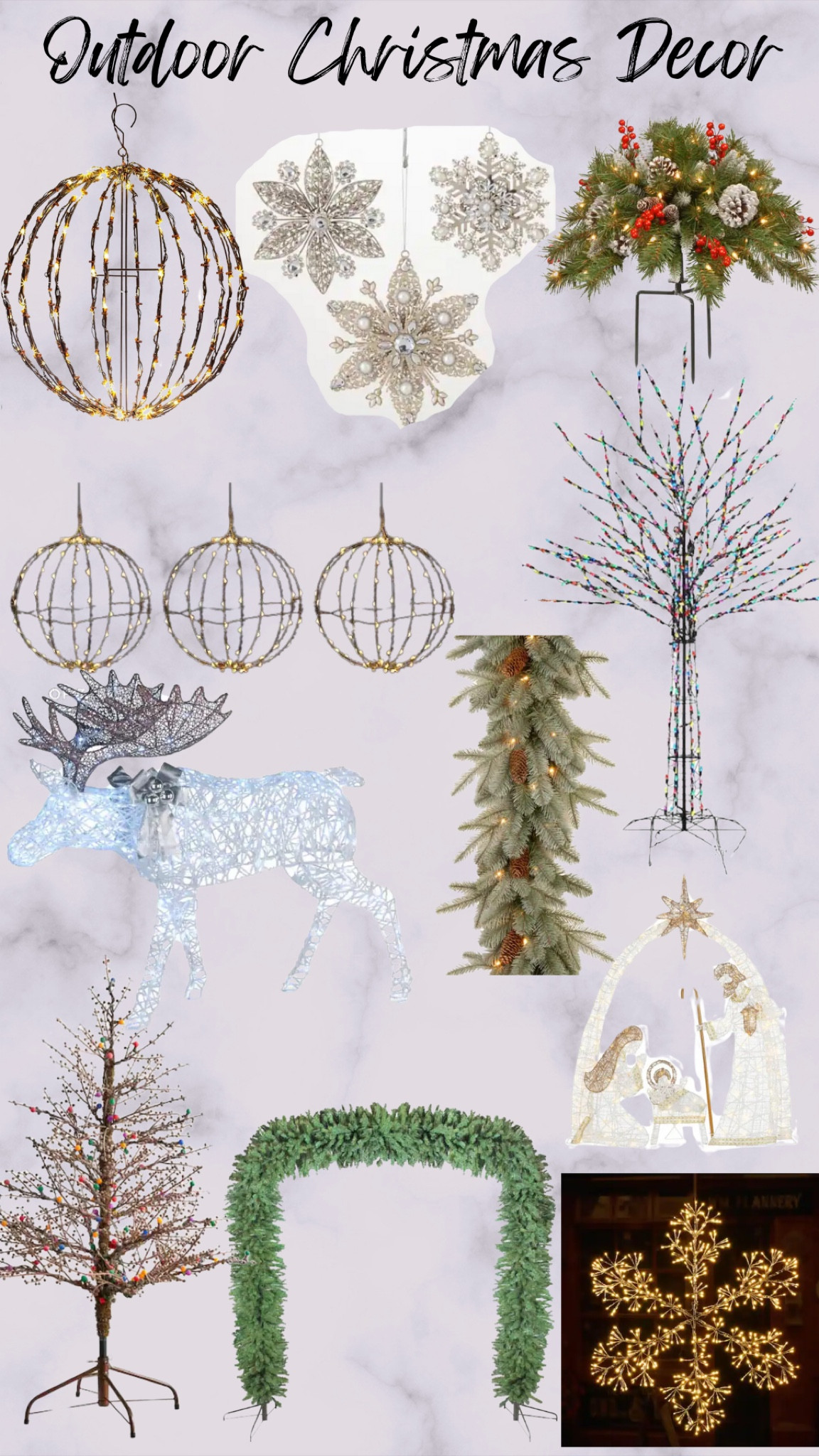 Gorgeous and elegant outdoor Christmas decor that will make your neighbors happy to live next to you.
Easy to set up and coordinate. Christmas lights, Christmas outdoor decorations, Christmas tree lights, Christmas outdoor hanging ornmanets 

#LTKHoliday #LTKSeasonal #LTKhome