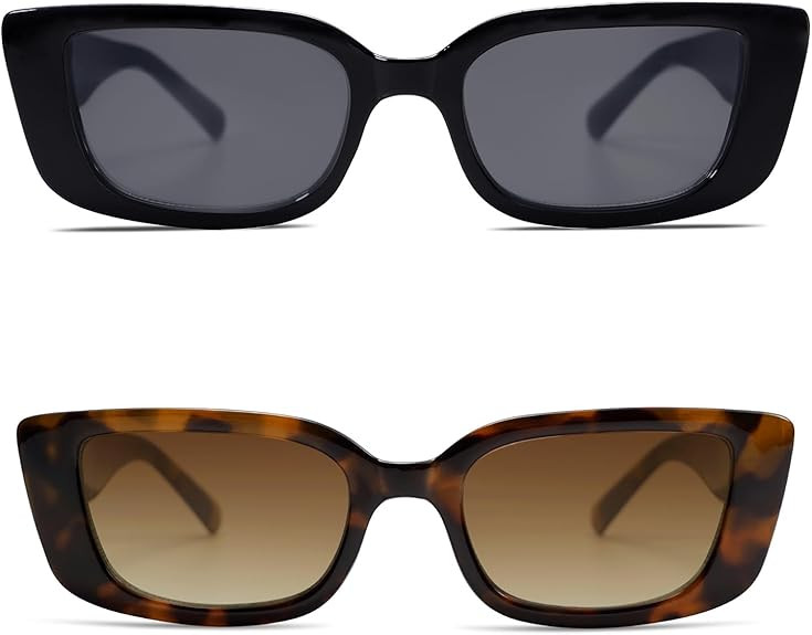 Allarallvr Rectangle Sunglasses for Women 90s Retro Trendy Y2K Classical Vintage Square Shades AR... | Amazon (US)