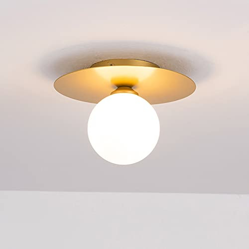 Nordic Living Room Pendant Light with Globe Glass Shade,Metal Chandelier Light Fixture,White Glas... | Amazon (US)