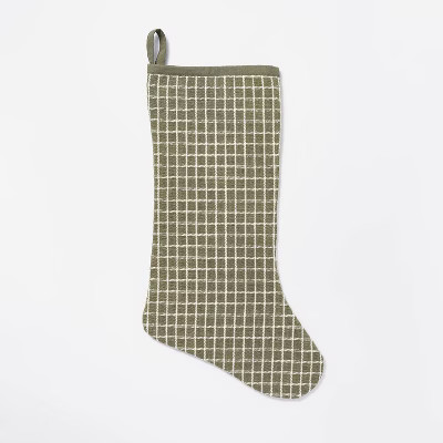 Windowpane Stocking Green - Threshold™ designed with Studio McGee | Target