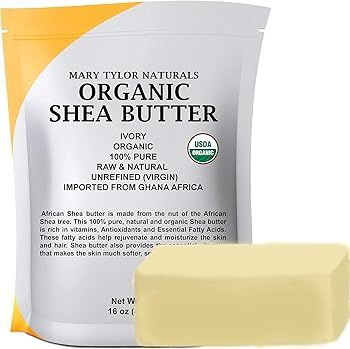 Mary Tylor Naturals Organic Shea butter 1 lb — USDA Certified Raw, Unrefined, Ivory From Ghana ... | Amazon (US)