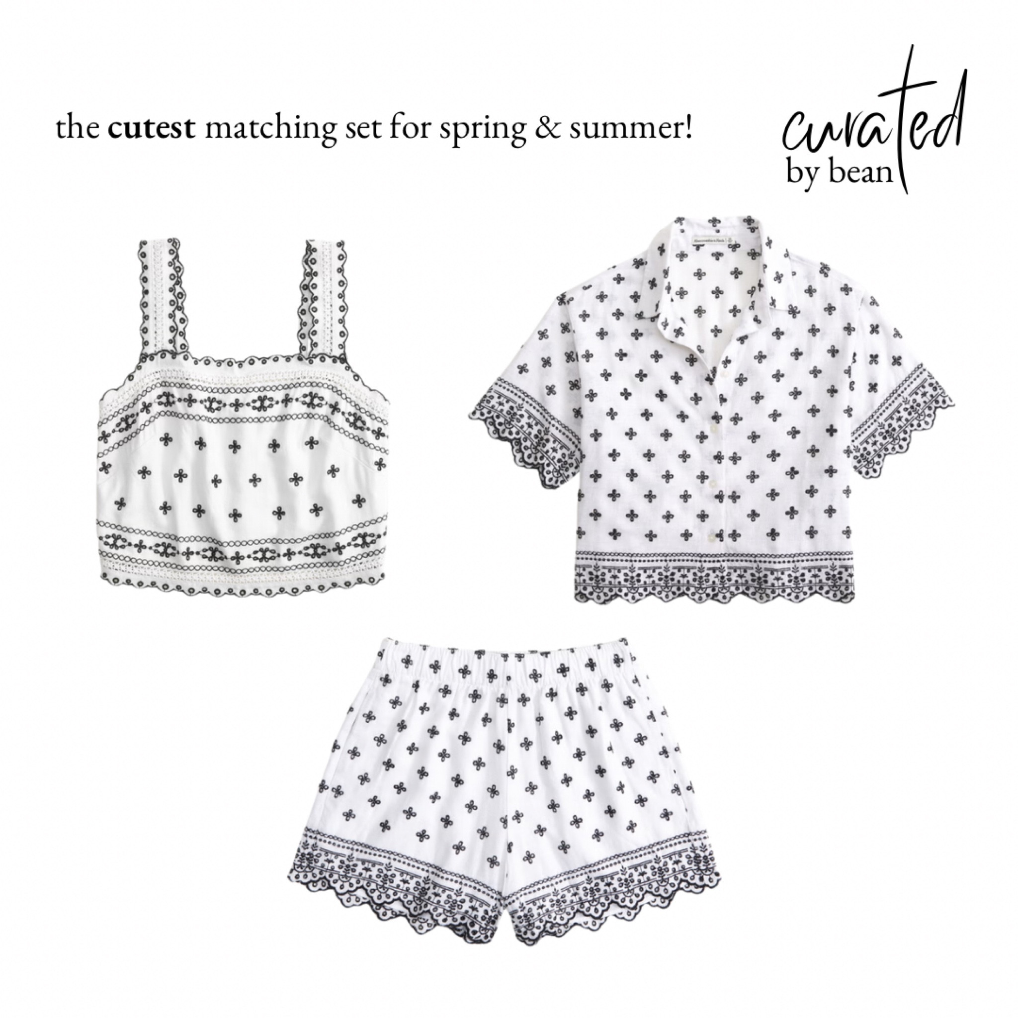 Cutest matching set for Spring/Summer at A&F! ✨ | matching set, Abercrombie style, co-ORD set, embroidered set, short set, vacation style, resort wear

#LTKSeasonal #LTKSpringSale