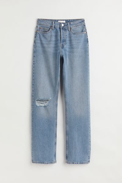 Straight High Jeans - Denim blue - Ladies | H&M US | H&M (US + CA)