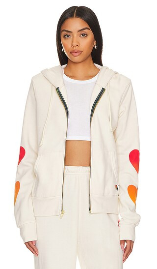 Heart Fade 4 Zip Hoodie in Vintage White | Revolve Clothing (Global)