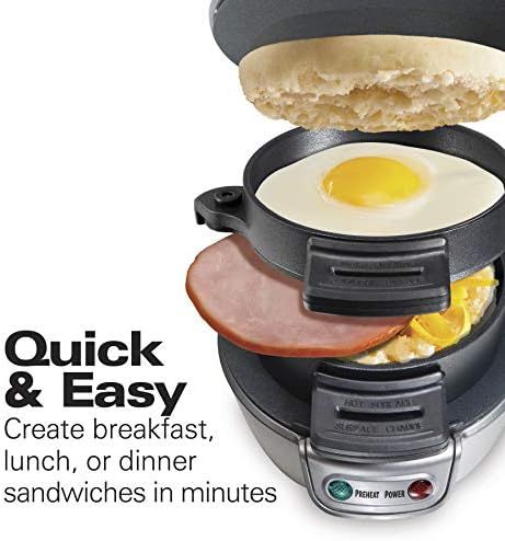 Hamilton Beach Breakfast Sandwich Maker, Silver (25475A) | Amazon (US)