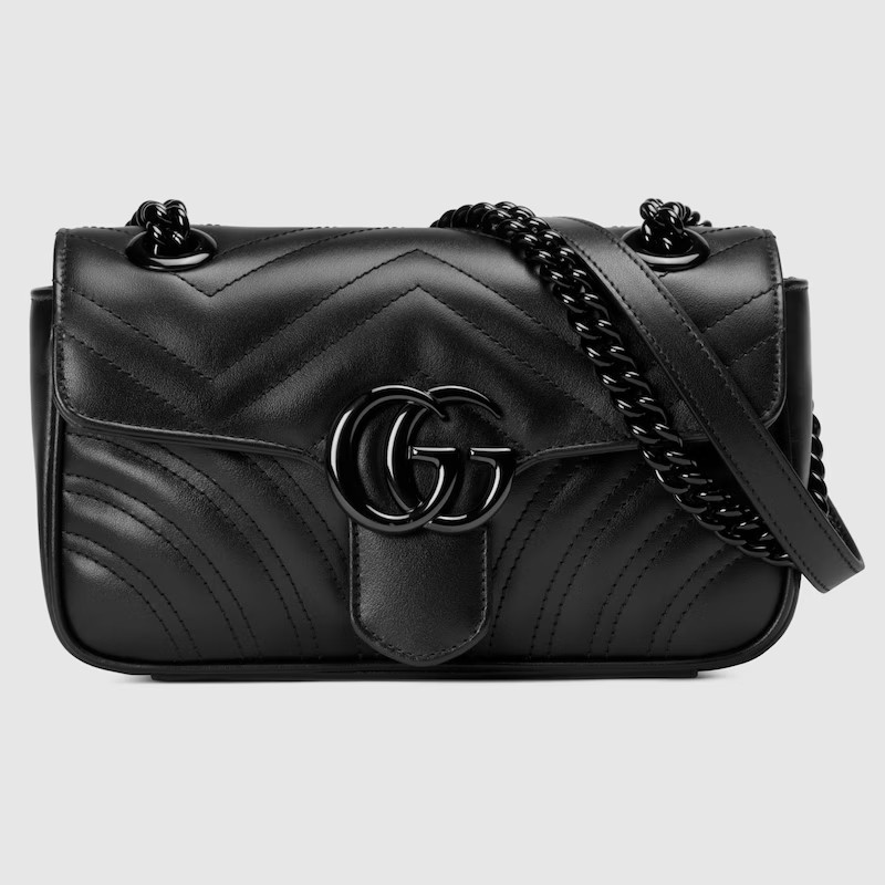 GUCCI GG Marmont Small Shoulder Bag, Black, Leather | Gucci (US)