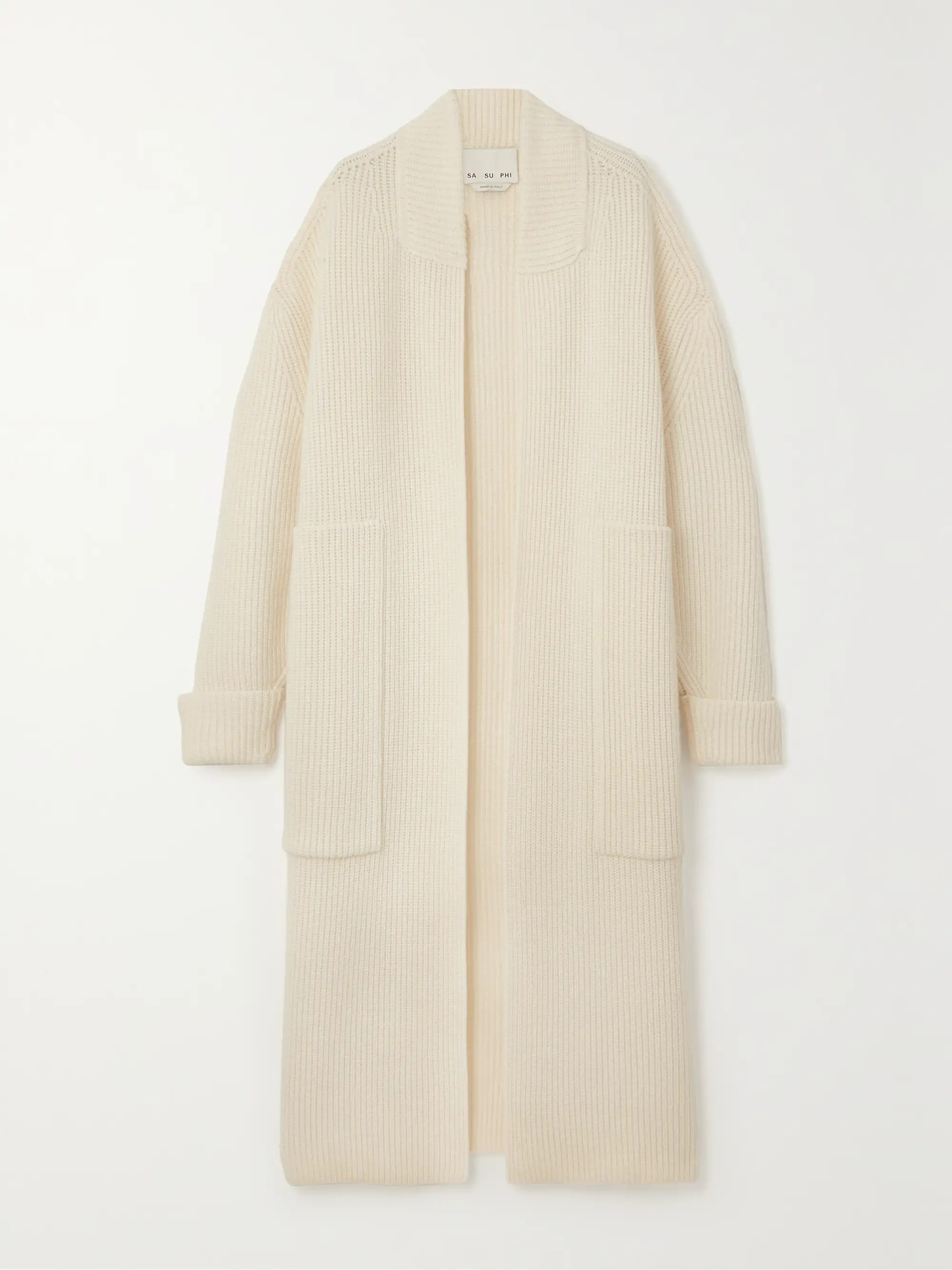 + NET SUSTAIN ribbed wool and cashmere-blend cardigan | NET-A-PORTER (US)