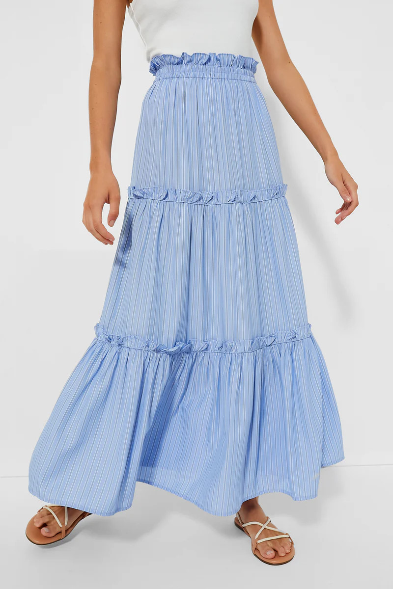 Cornflower Blue Stripe Prado Skirt | Tuckernuck (US)