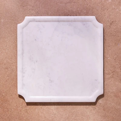 White Marble Framed Square Board | Lenox