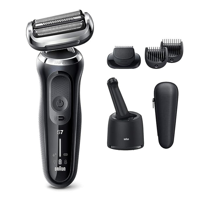 Braun Electric Razor for Men, Waterproof Foil Shaver, Series 7 7075cc, Wet & Dry Shave, With Bear... | Amazon (US)