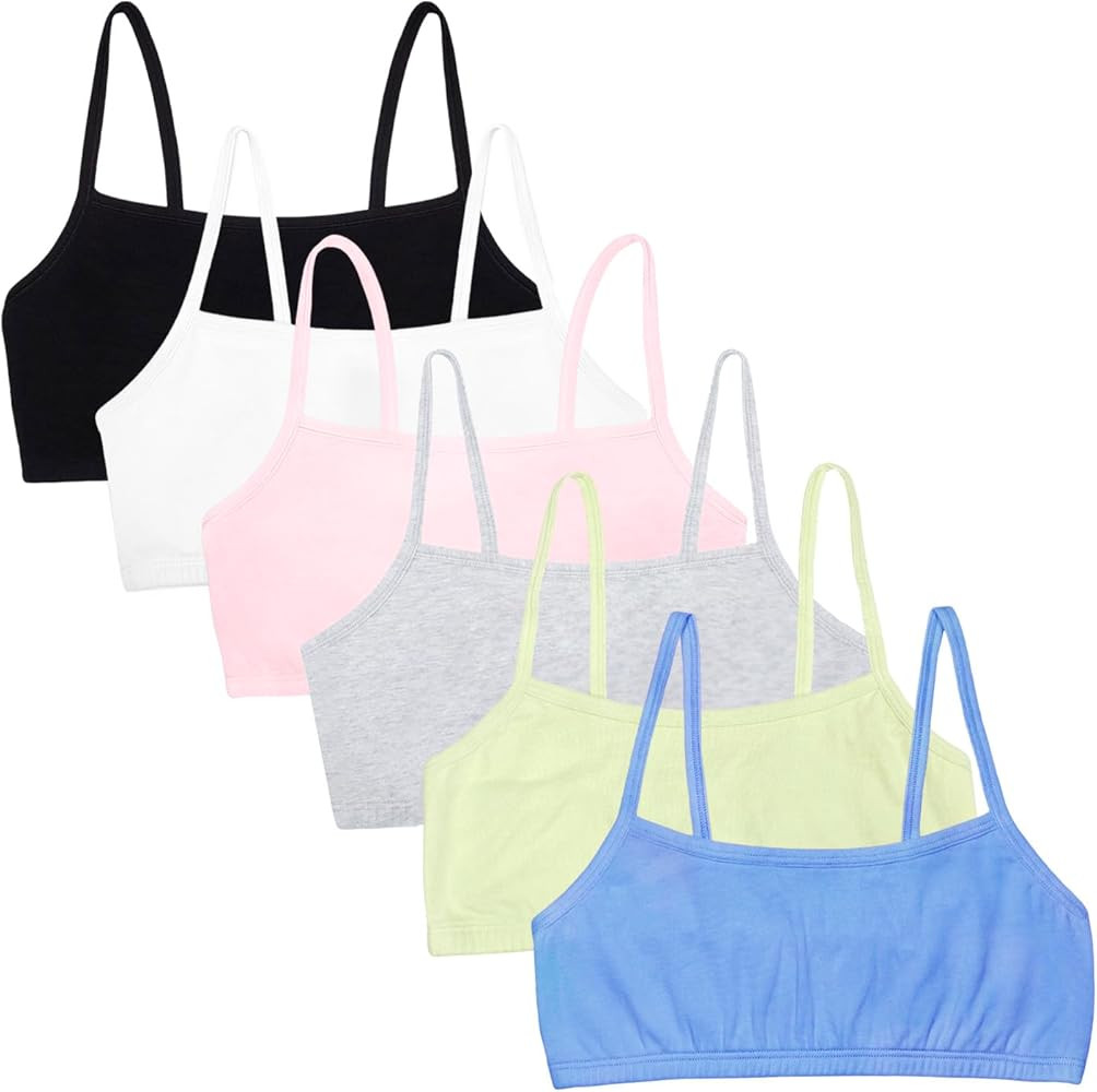 Fruit of The Loom Womens Spaghetti Strap Cotton Pullover Sports Bra Value Pack | Amazon (US)