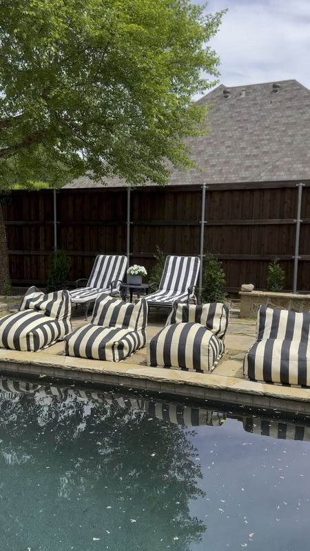 Chic outdoor beanbag chairs! Awesome around the pool! Easy to move, and easier to clean! Just hose ‘em down!🖤🤍

#LTKSeasonal #LTKhome