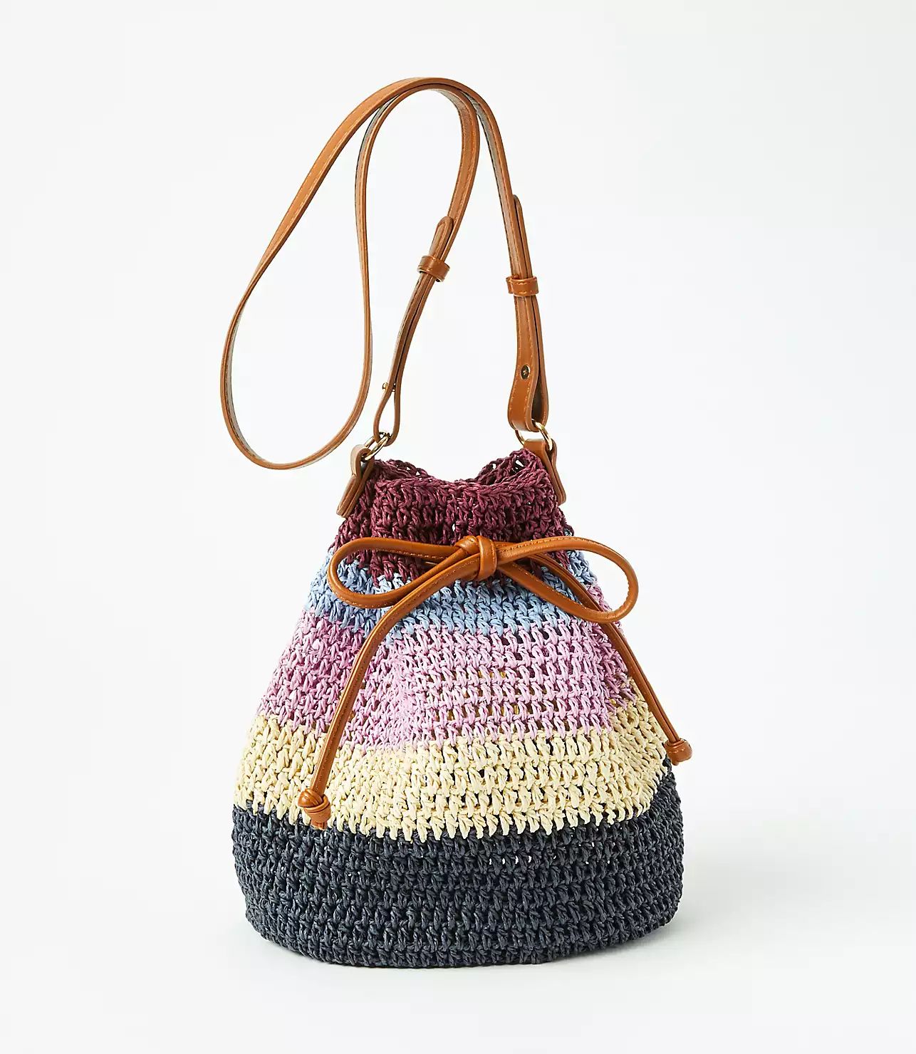 Straw Bucket Bag | LOFT