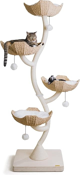 MAU 73" Tall Modern Cat Tree Scratching Tower for Large Cats, Scratching Post Condo, Cat Tower fo... | Amazon (US)