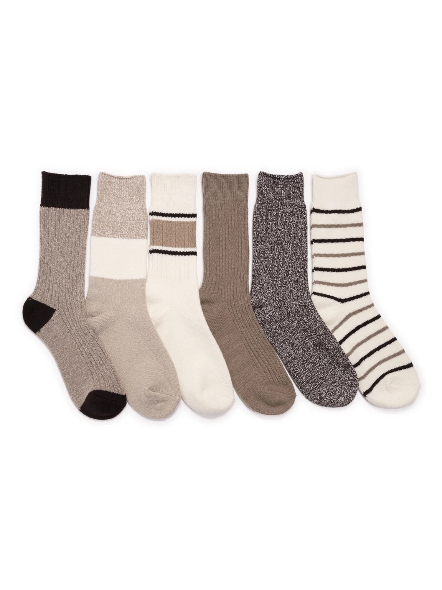 Muk Luks Women's Crew Boot Socks, 6-Pack, Sizes 6-10 | Walmart (US)
