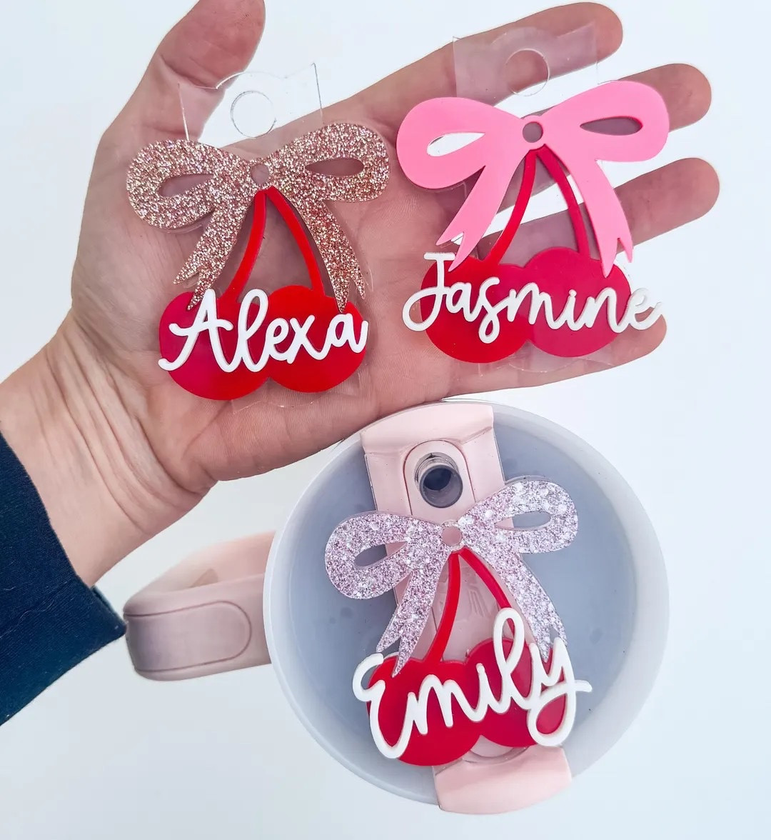 Cherry Stanley Topper: Personalized Stanley Cup Name Plate from Etsy. #LTKFindsUnder50 

#LTKHome #LTKSeasonal