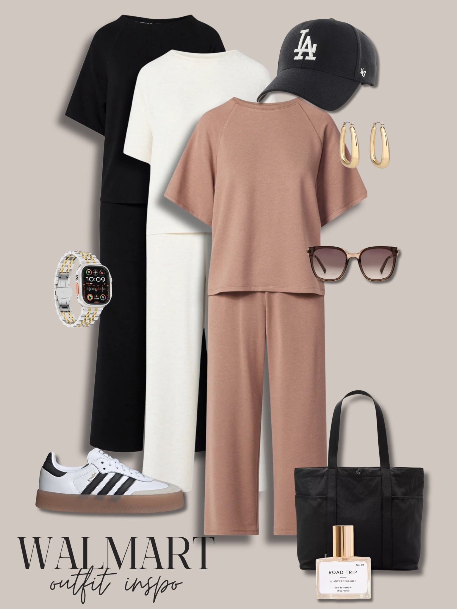 Lounge outfit inspo featuring the cutest and most comfy sets from Walmart styled with some elevated pieces 🤍✨￼

#LTKActive #LTKmorningroutine #LTKootd