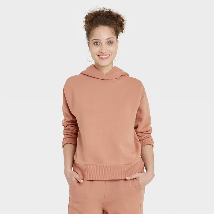 Women's Hooded Sweatshirt - A New Day™ Tan XS | Target