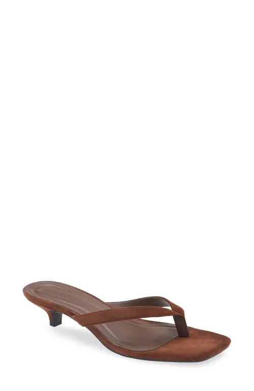 Open Edit Tori Kitten Heel Sandal in Brown Mocha at Nordstrom, Size 9 | Nordstrom