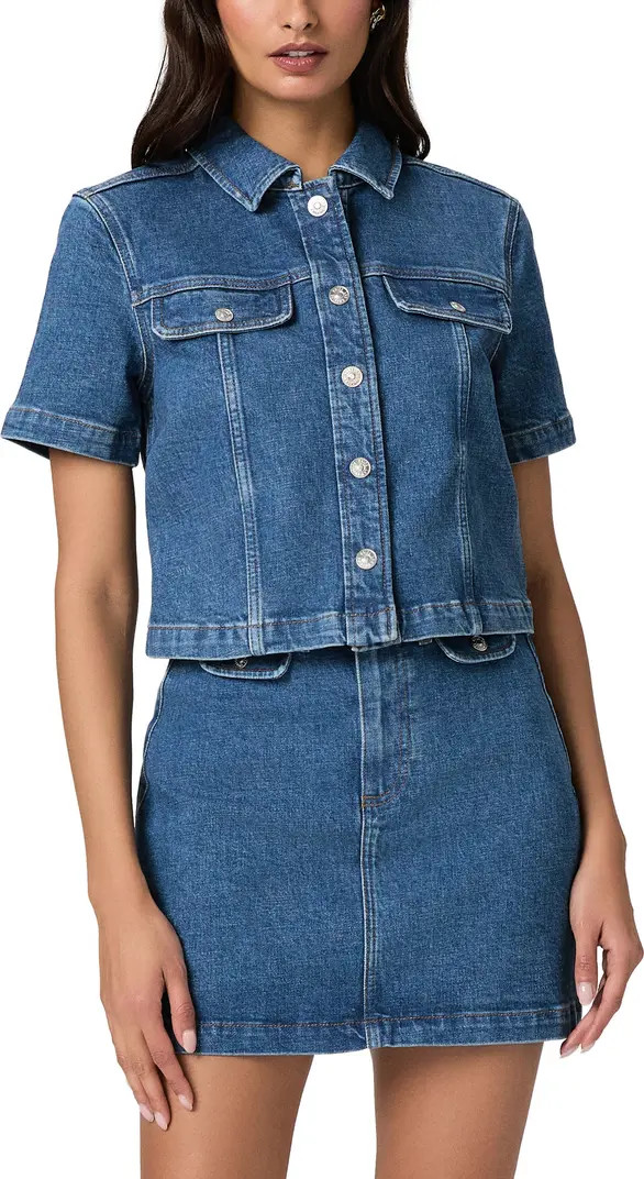 PAIGE Elly Short Sleeve Denim Jacket | Nordstrom | Nordstrom