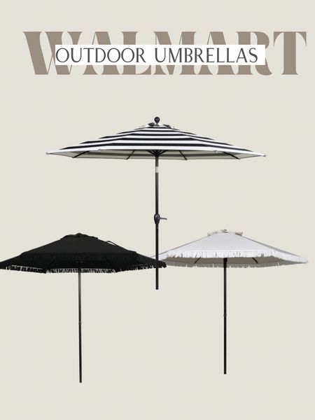 Outdoor umbrellas 
Available in 7.5 or 9 ft 



#outdoor #outdoordecor #bhghome #walmart #walmarthome 

#LTKstyletip #LTKSeasonal #LTKhome