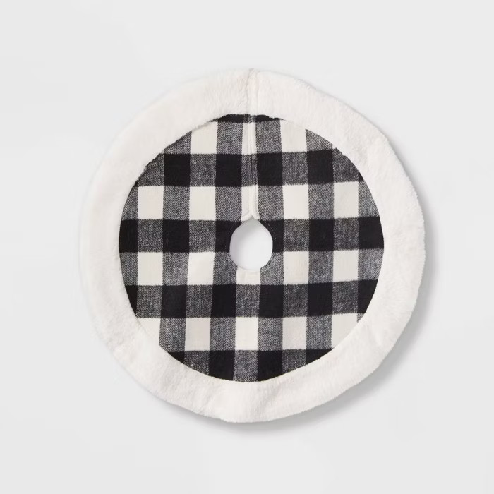 Mini Christmas Tree Skirt Black & Cream - Wondershop™ | Target