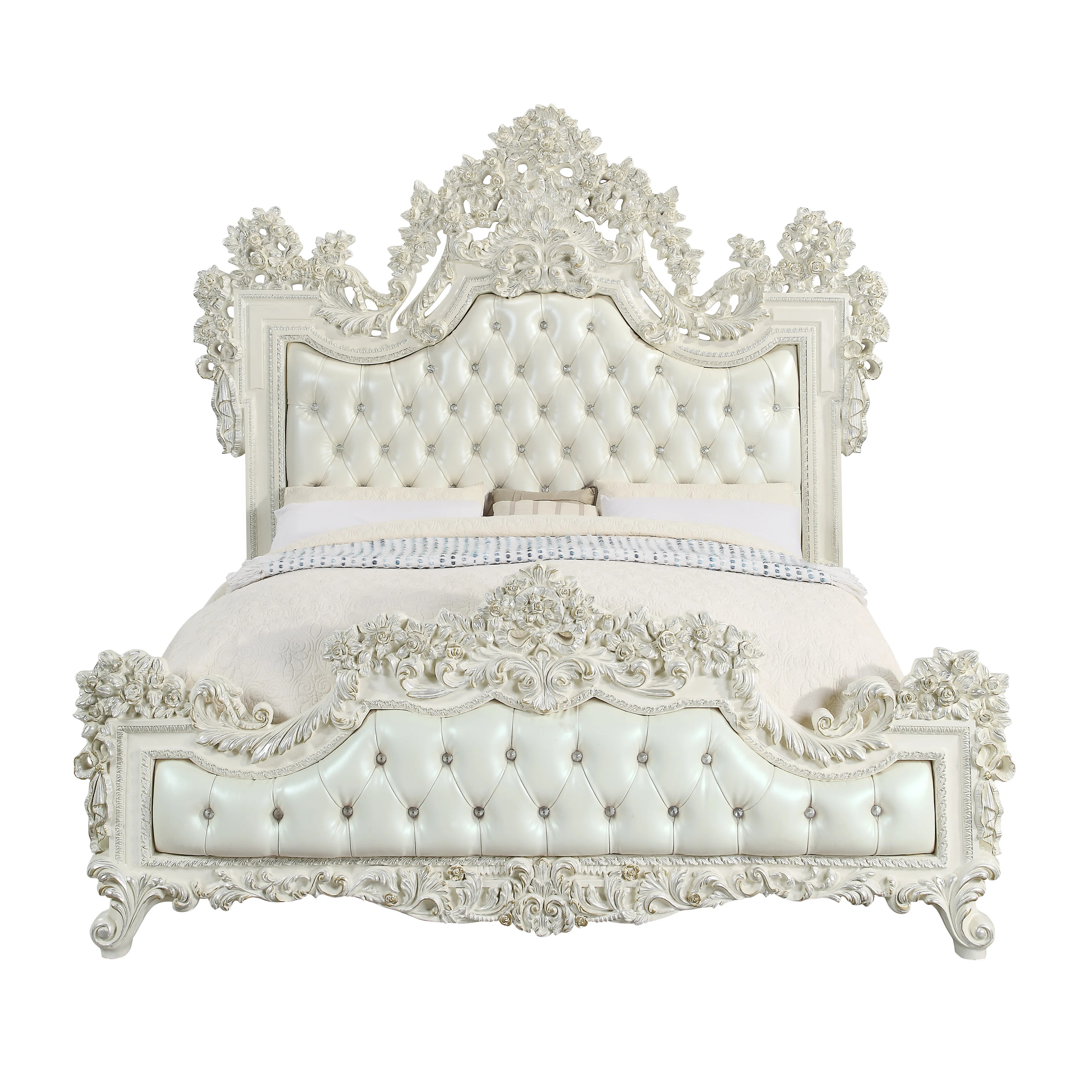 Jamilette Vegan Leather Wingback Bed | Wayfair North America