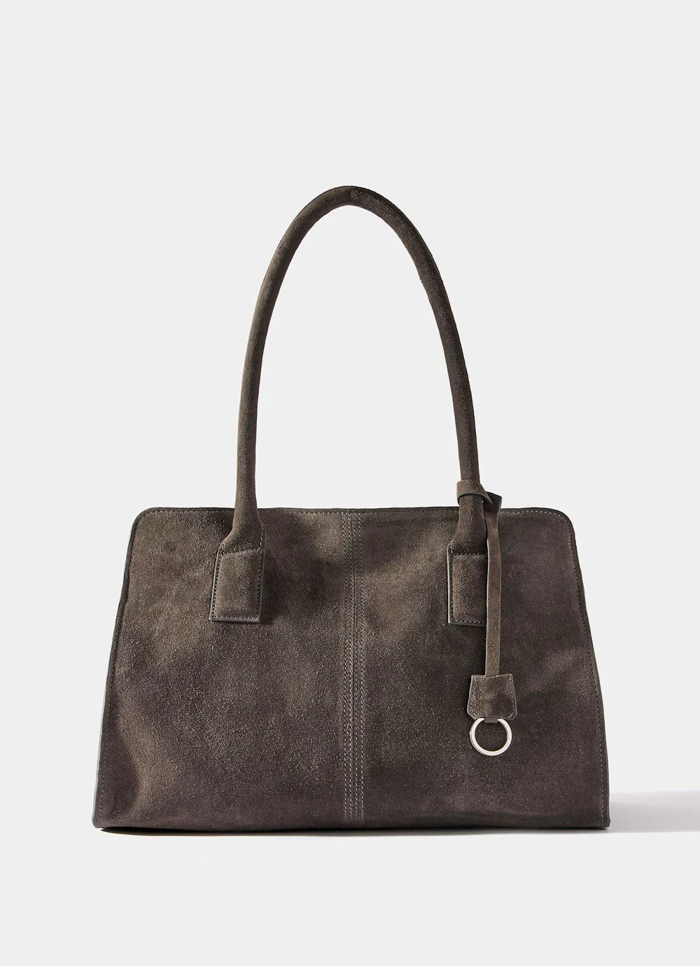 Rue Grey Suede Tote Bag | Mint Velvet