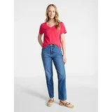 Time and Tru Women's Cotton V-Neck Tee with Short Sleeves, Sizes XS-4X | Walmart (US)