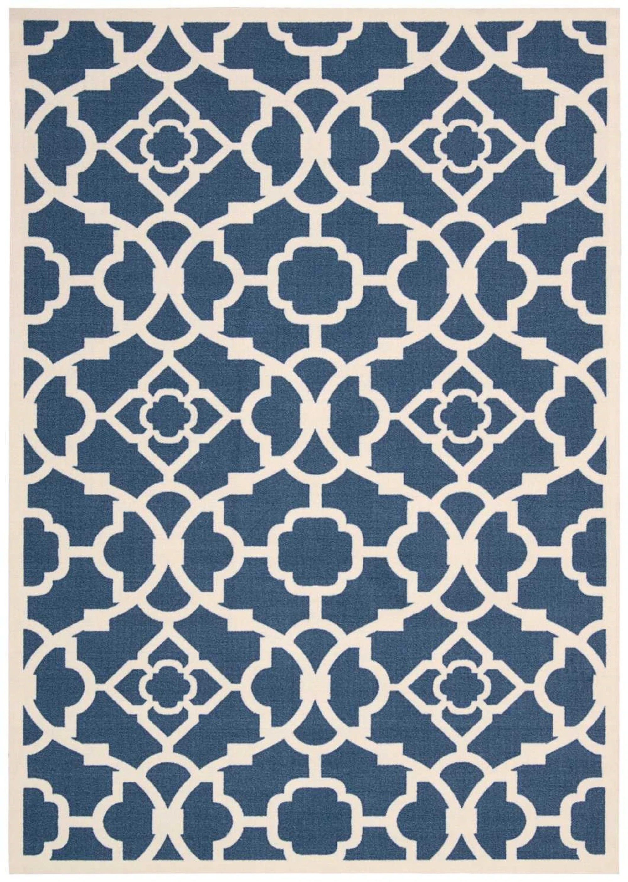 Levan Geometric Navy Blue Area Rug | Wayfair Professional