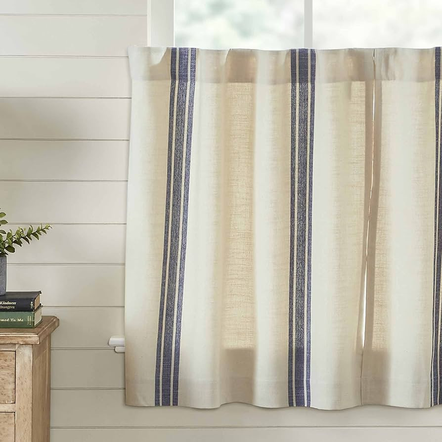 Piper Classics Market Place Gray Grain Sack Stripe Tiers, Set of 2, 24" L x 36" W, Farmhouse Styl... | Amazon (US)