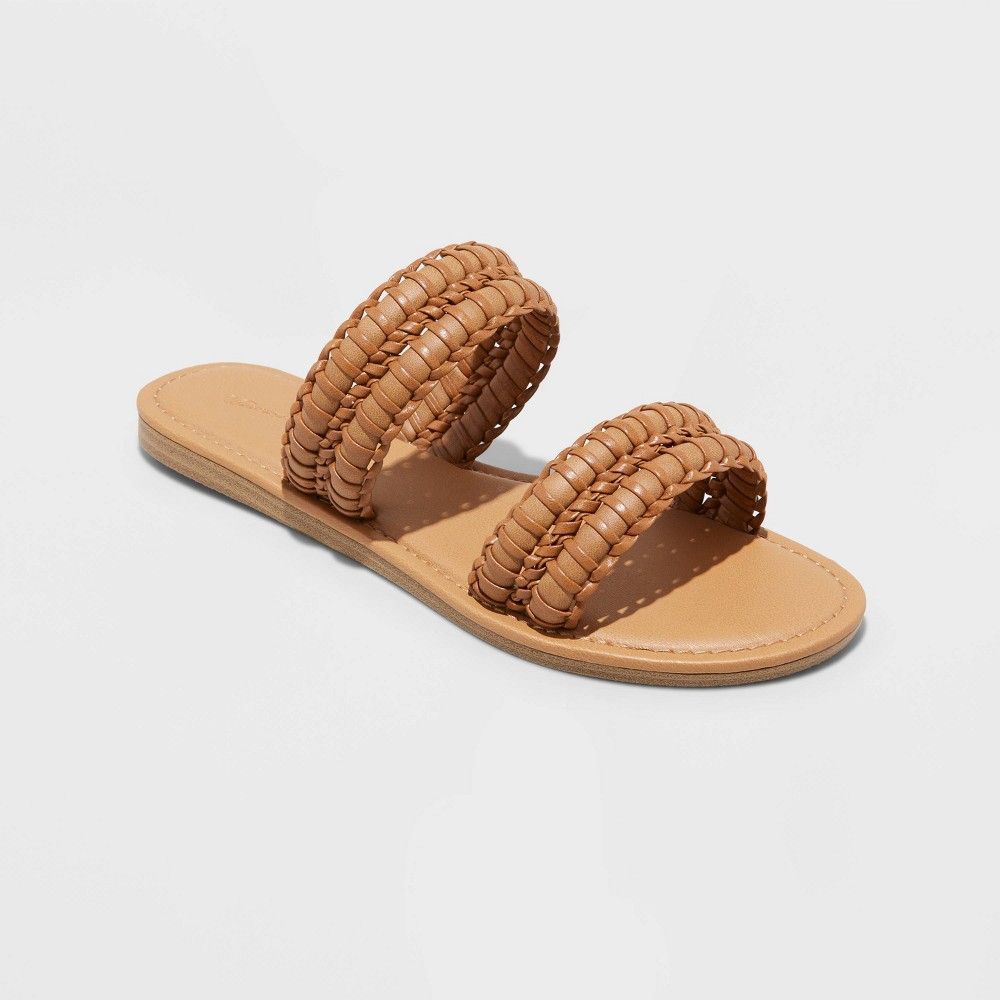 Women's Kimmy Slide Sandals - Universal Thread Cognac 9, Red | Target