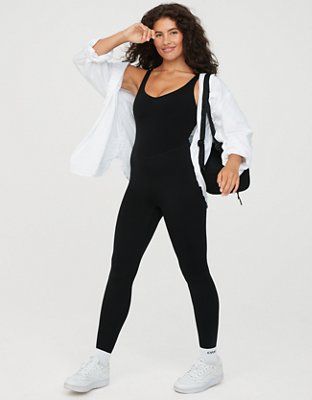 OFFLINE By Aerie Real Me Low Key Legging Jumpsuit | American Eagle Outfitters (US & CA)