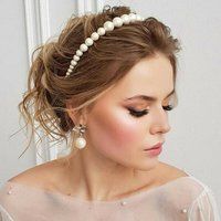 Pearl Headband/Bachelorette Crown Bridal Accessories Bride To Be Headband Bachelorette Party Veil We | Etsy (US)
