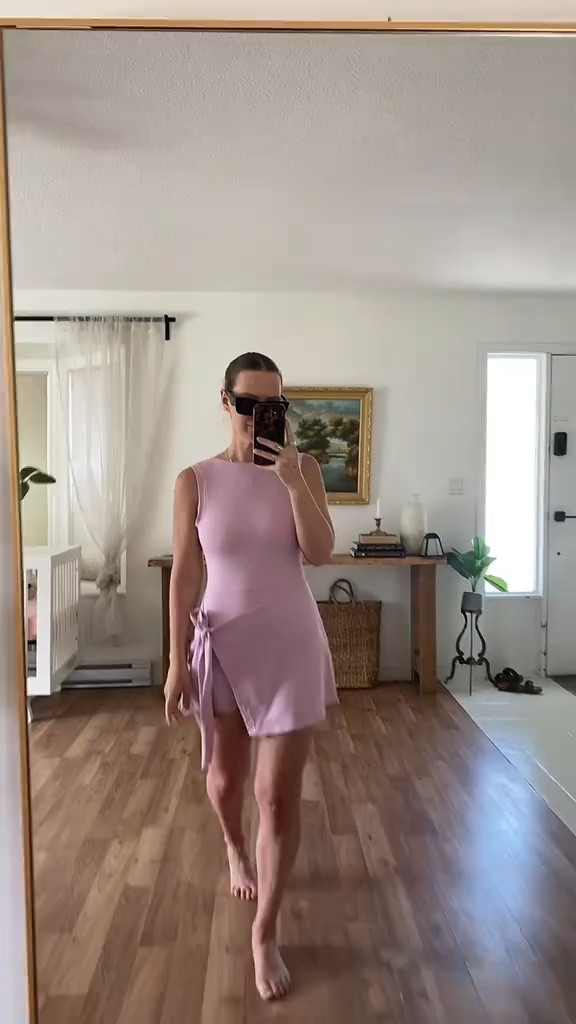 Pink active dress from
Amazon wearing a small 