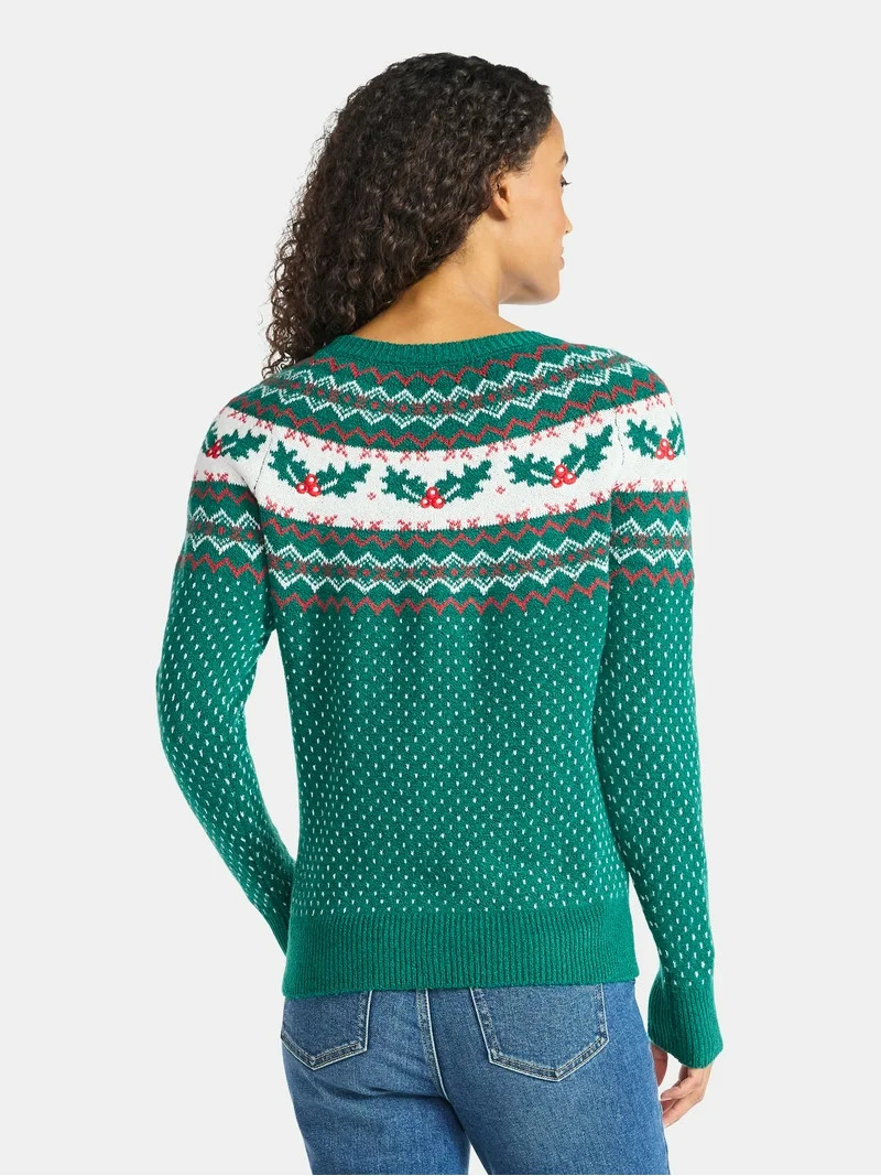 Holiday Time Women's & Women's Plus Pretty Christmas Sweater, Sizes XXS-4X | Walmart (US)