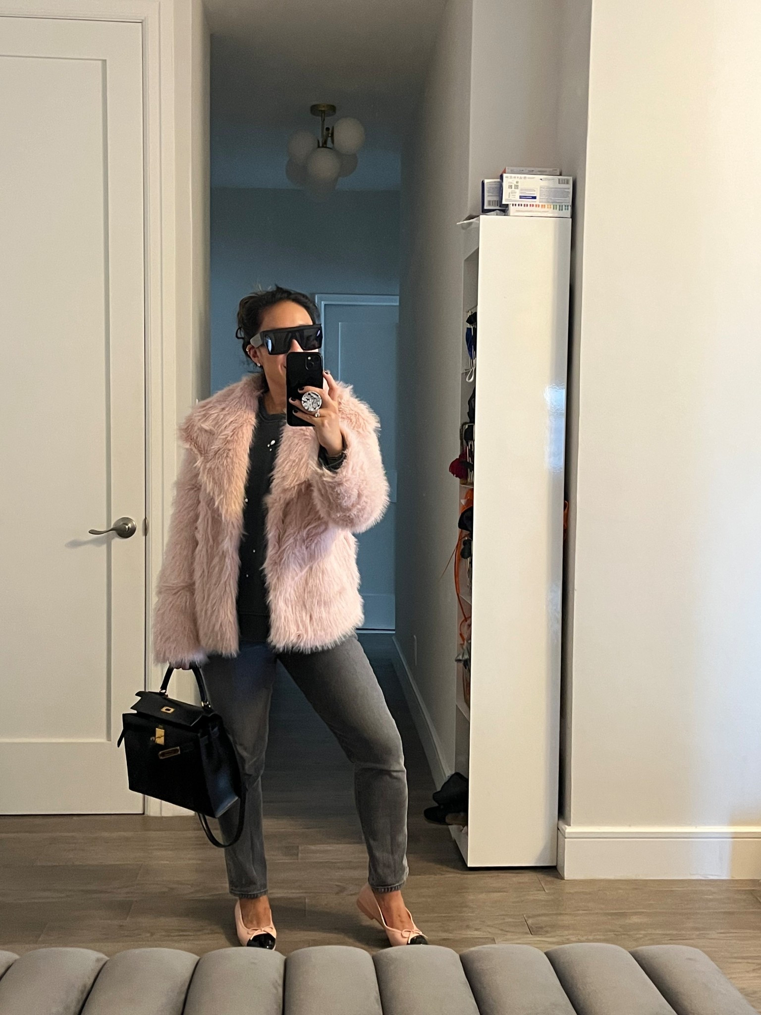 Pale pink fur. Makes a statement without shoving it down your throat. I’m wearing a small. Very soft. Light. Great buy. Sunglasses on sale. I love an off-season purchase.

#LTKFindsUnder100 #LTKStyleTip #LTKFindsUnder50