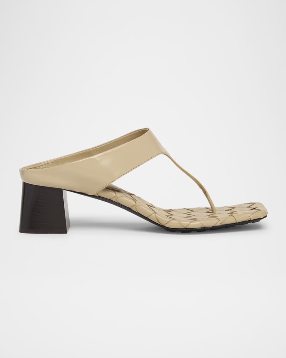 Marella Leather Thong Slide Sandals | Neiman Marcus