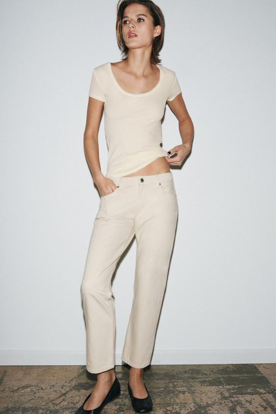 ZW COLLECTION MID-RISE CIGARETTE JEANS | Zara US
