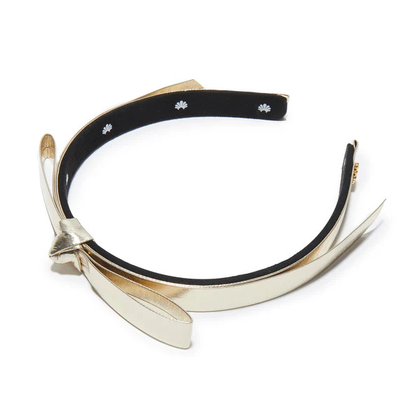 GOLD BARDOT FAUX LEATHER HEADBAND | LELE SADOUGHI