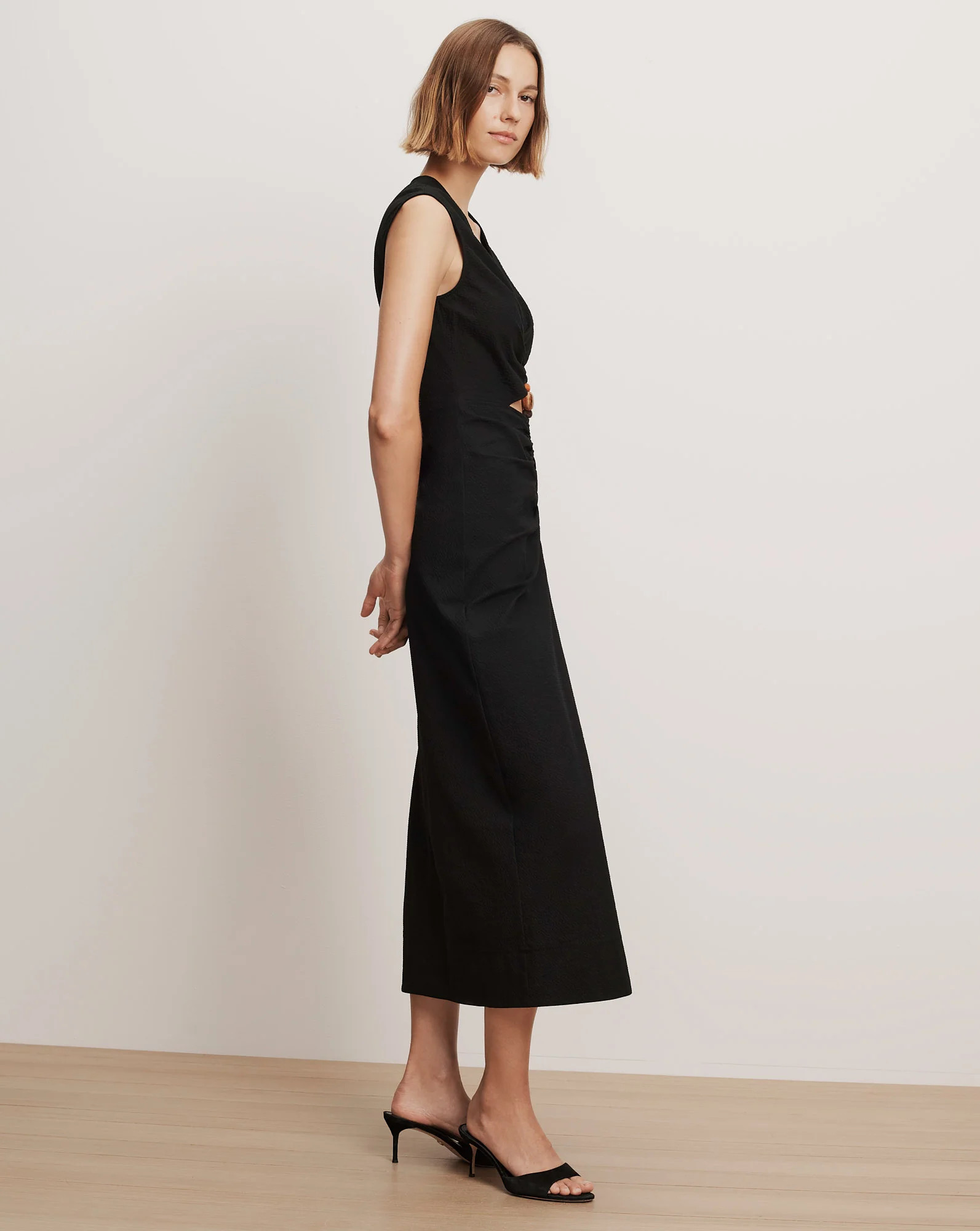 Marisabel Cutout Midi Dress in Black | Veronica Beard | Veronica Beard