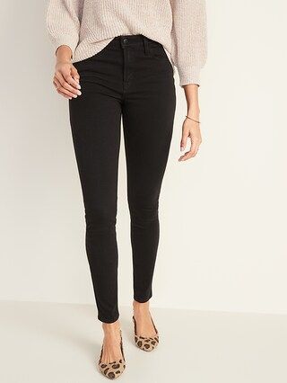 High-Waisted Rockstar 24/7 Sculpt Super Skinny Black Jeans For Women | Old Navy (CA)