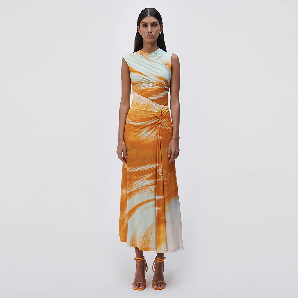 Acacia Marble Print Midi Dress | Simkhai