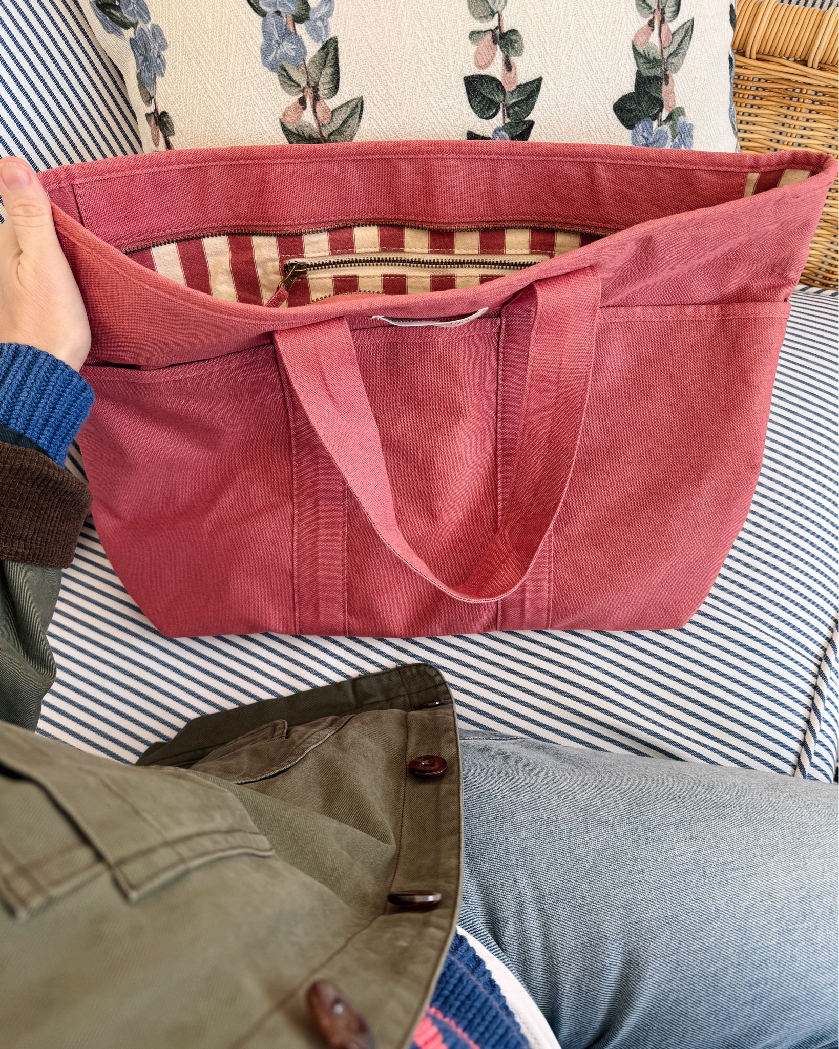 code LATELY15 at Pistola Lane Wide Leg Crop size up one (I'm 5'3) ~ Quince woven flats true to size (& the designer Freda Salvador) ~ Boden cotton stripe sweater wearing my regular size small but is a closer fit so size up for more room ~ Sezane under $100 everyday tote with stripe interior ~ Rumored barn jacket wearing my regular size small now 30% ~ favorite white tee in small ~ bauble bar earring stack ~ xo, Claire

#LTKValentine #LTKootd #LTKmomlife